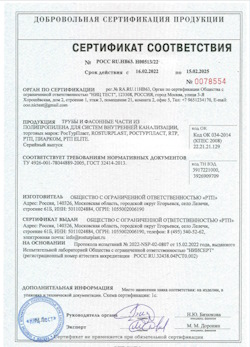 15.11.2024 Ярцево - Трубы и фасонные части из полипропилена для внутренней канализации